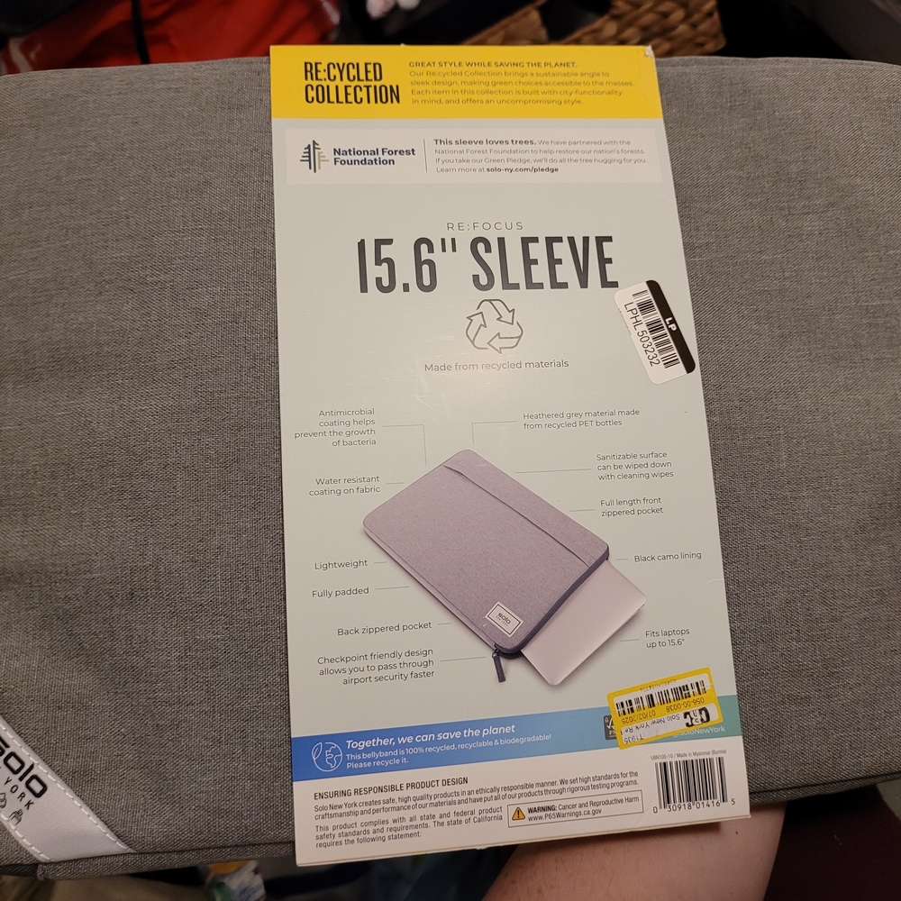 Solo Gray Tablet Sleeve